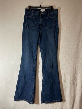 Lucky Brand (Stevie) Dark Blue High-Rise Flare Jeans